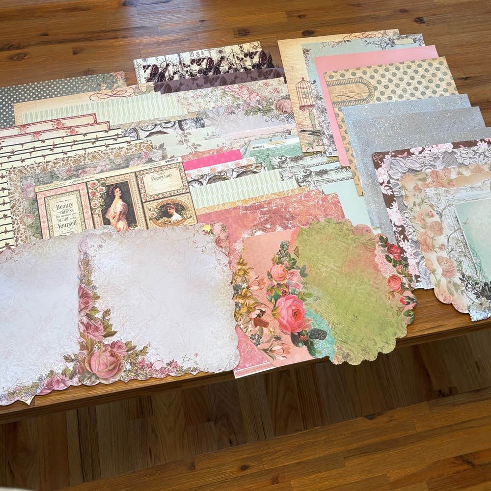 HUGE scrapbook paper bundle